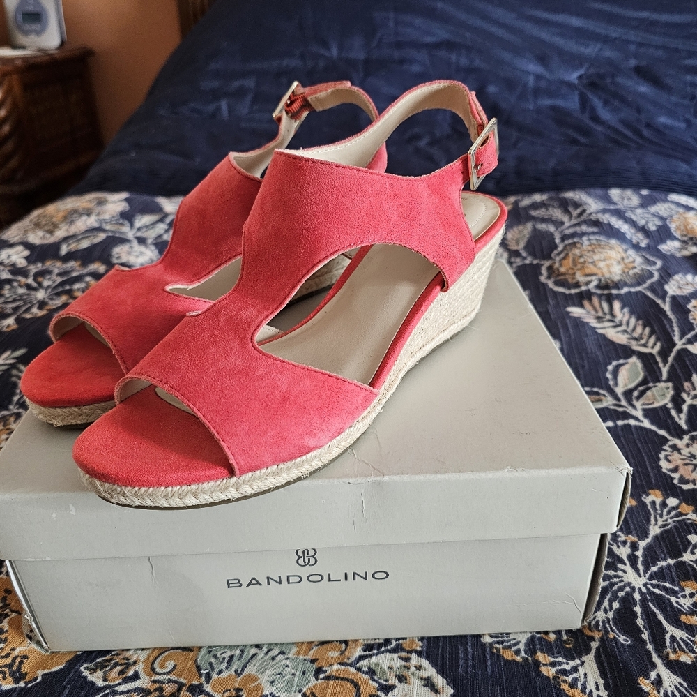 Bandolino Coral Wedge Espadrilles with Slingback Size 7.5